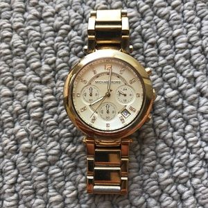 Gold Michael Kors Watch with Diamonds